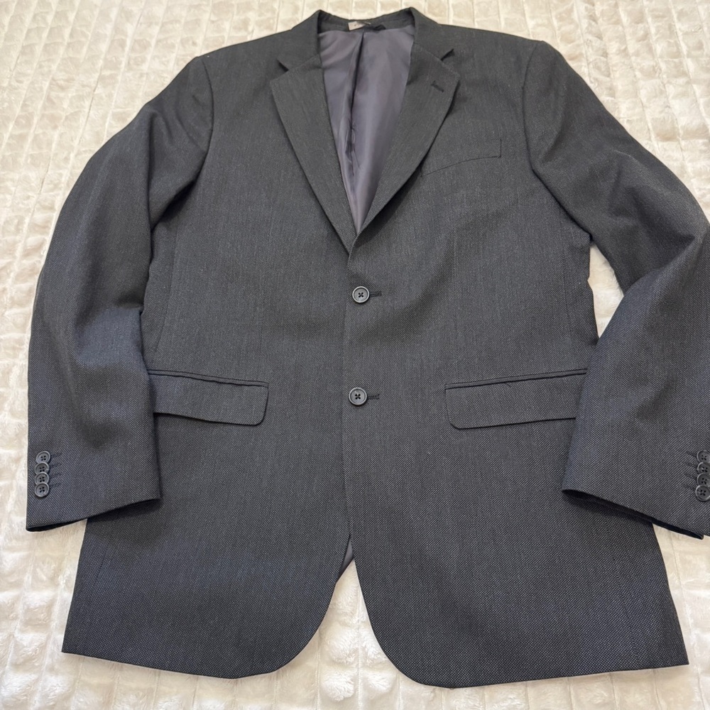 Banana Republic 44L Charcoal Gray Tailored Fit Blazer Sport Coat Jacket - Picture 3 of 6